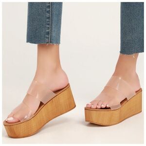 NEW Steve Madden Confession Wedge Sandal Sz 38